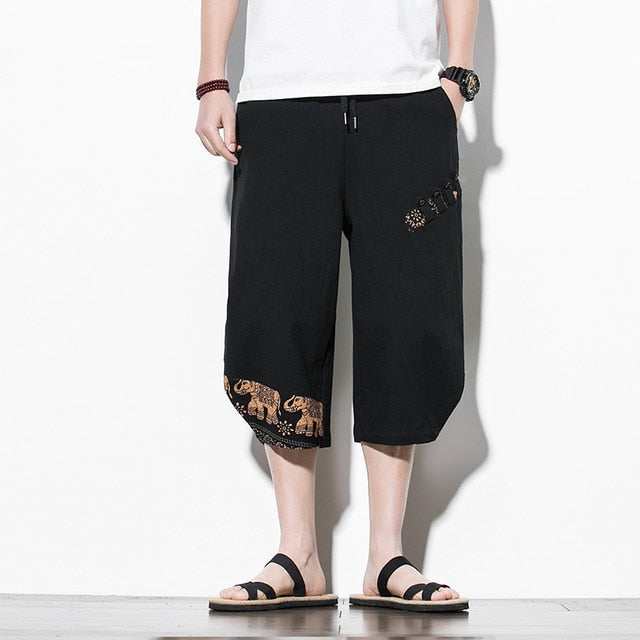 Streetwear Summer Cotton Harem Pants Men Casual Hip Hop Trousers Drawstring Loose Calf-Length Pants Joggers Size 5XL | Vimost Shop.