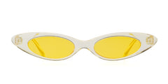 Small Oval Vintage Sunglasses Women Cat Eye Brand Design Retro Skinny Cateye Frame Tiny Sun Glasses Shades