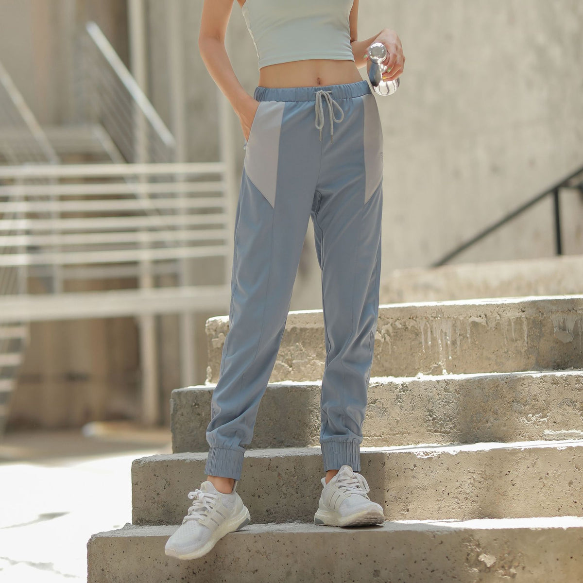 Soft Loose Athletic Jogging Pants Women's Quick-Dry Breathable Gym Fitness Exercise Pants Running Yoga Trousers Patchwork Pocket | Vimost Shop.