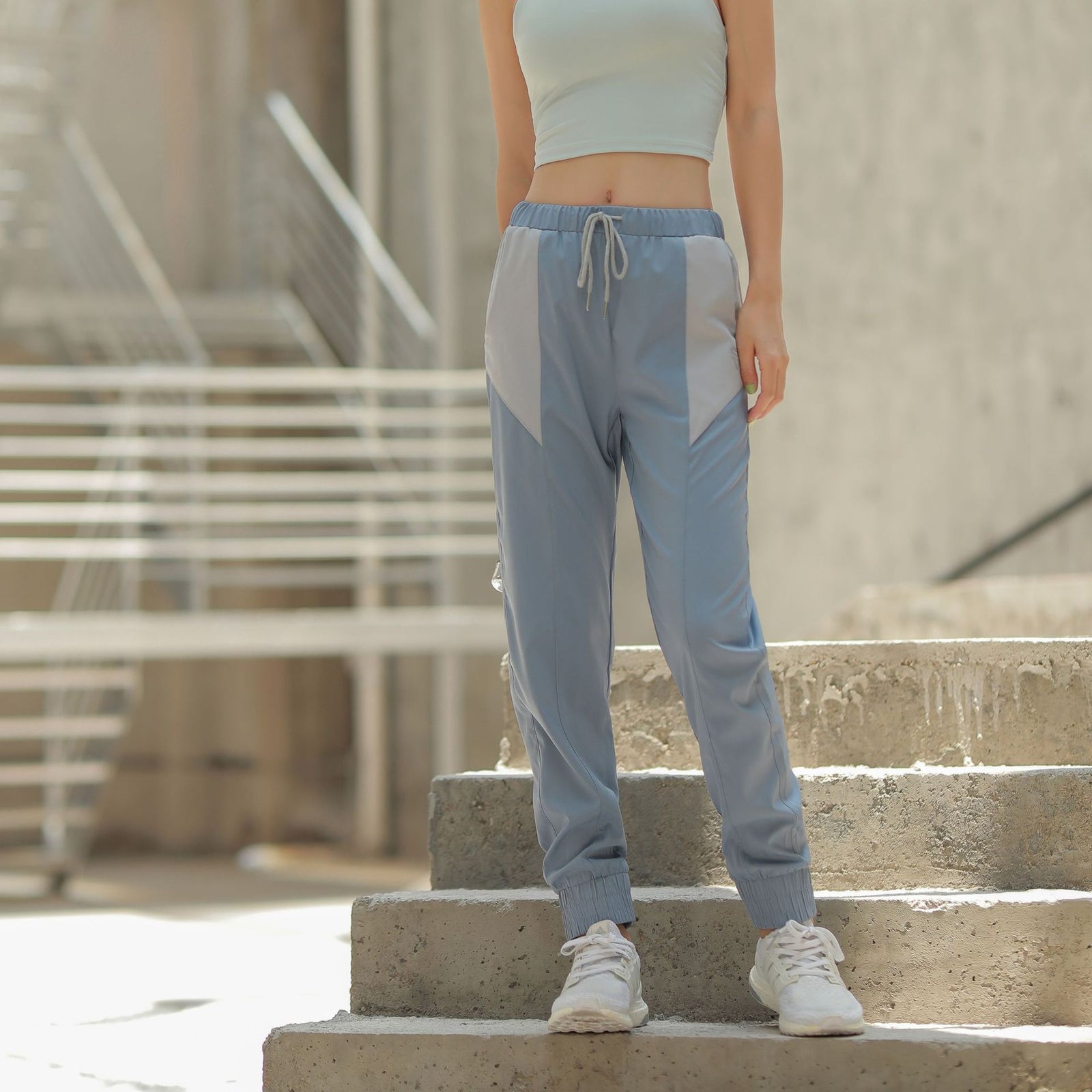 Soft Loose Athletic Jogging Pants Women's Quick-Dry Breathable Gym Fitness Exercise Pants Running Yoga Trousers Patchwork Pocket | Vimost Shop.