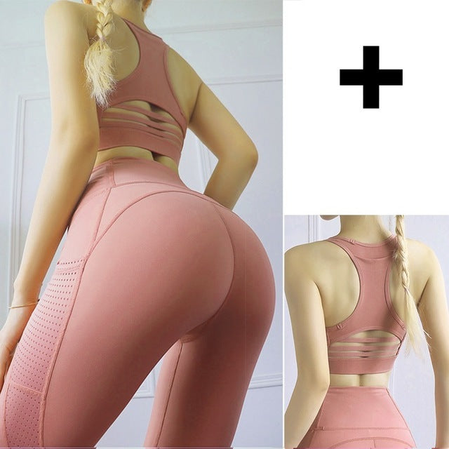 Fitness Yoga Pants for Women High Waist Solid Pocket | Vimost Shop.