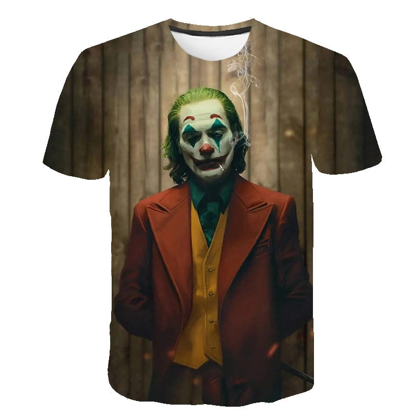Hot Sale Clown T Shirt Men/women Joker Face 3D Printed Terror Fashion T-shirts Cool Character joker Harajuku Clothing | Vimost Shop.