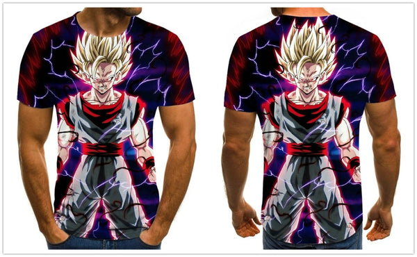 Dragon Ball Series Boys Clothing Anime Harajuku Tops Summer Fashion Men's T-shirt 3D O-Neck Shirt Large Size Streetwear - Vimost Shop