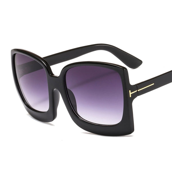 Oversize Square Sunglasse Women  Vintage Black T Frame Sun Galsses Men Luxury Brand Black Shades UV400 New Fashion | Vimost Shop.