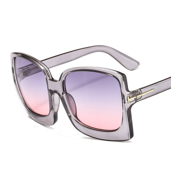 Oversize Square Sunglasse Women  Vintage Black T Frame Sun Galsses Men Luxury Brand Black Shades UV400 New Fashion | Vimost Shop.