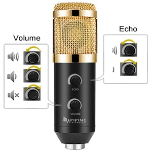 Plug & Play Desktop USB Microphones For PC/Computer(Windows, Mac, Linux OX), Podcasting, Recording