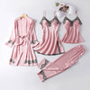 Silk Pajamas Sleepwear Sets Elegant Sexy Lace Fashion Homewear | Vimost Shop.