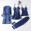 Silk Pajamas Sleepwear Sets Elegant Sexy Lace Fashion Homewear | Vimost Shop.