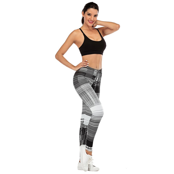 Fashion Women Legging Grid pattern Printing Fitness leggins Slim sexy legins High Waist Leggings Woman Pants | Vimost Shop.