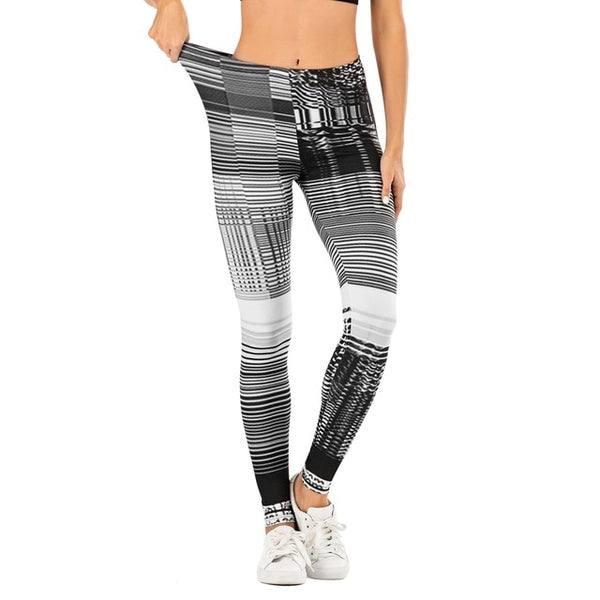 Fashion Women Legging Grid pattern Printing Fitness leggins Slim sexy legins High Waist Leggings Woman Pants | Vimost Shop.