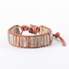 Multicolor Bracelet Boho Natural Stone Wrap Bracelet Chakra Bracelet Single Leather Wrap Bracelet Power Jewelry | Vimost Shop.