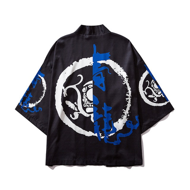 Male Kimono Cardigan Japanese Kimono Men Cardigan Shirt Blouse Yukata Men Haori Obi Traditional Samurai Clothing | Vimost Shop.