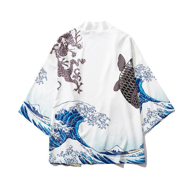 Male Kimono Cardigan Japanese Kimono Men Cardigan Shirt Blouse Yukata Men Haori Obi Traditional Samurai Clothing | Vimost Shop.