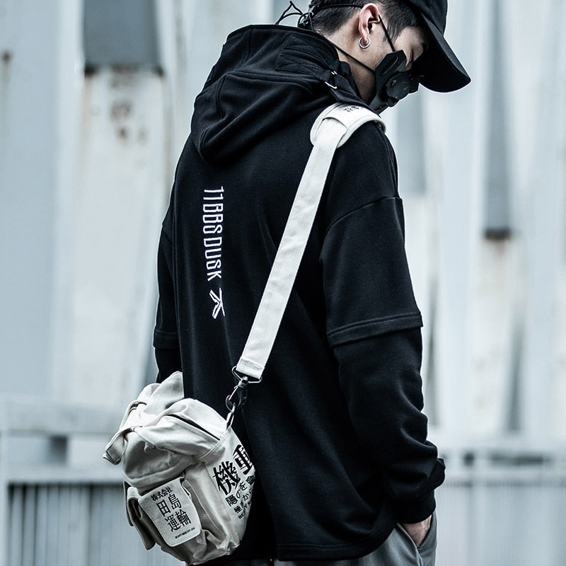 Embroidery Harajuku Hoodie Mens Casual Japanese Streetwear Hoodies Hip Hop Sweatshirts Man Pullovers Outerwear | Vimost Shop.