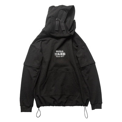 Embroidery Harajuku Hoodie Mens Casual Japanese Streetwear Hoodies Hip Hop Sweatshirts Man Pullovers Outerwear | Vimost Shop.