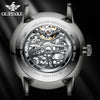 Luxury Brand Men Automatic Skeleton Mechanical Watch Fashion Classic Sapphire Watches Leather Luminous Water Resistant | Vimost Shop.