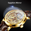 Luxury Brand Men Automatic Skeleton Mechanical Watch Fashion Classic Sapphire Watches Leather Luminous Water Resistant | Vimost Shop.