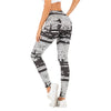 Fashion Women Fitness Legging Black and white stripe Printing | Vimost Shop.