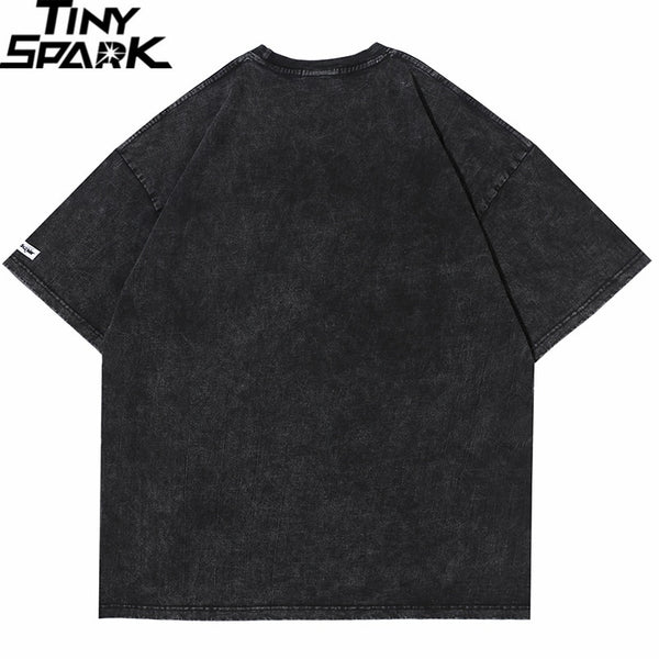 Men Oversize Hip Hop T-Shirt Devil Racing Harajuku Tshirt Summer Short Sleeve Cotton Loose Tops Tees | Vimost Shop.