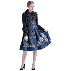 Women Lolita Vintage Steampunk Style Suspender Dress | Vimost Shop.