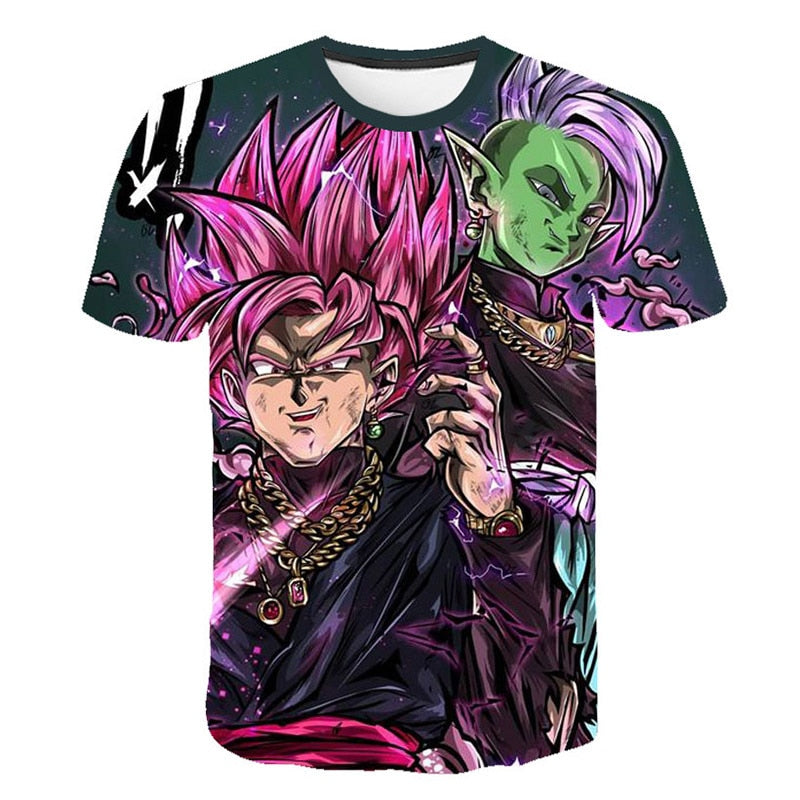 New Dragon Ball Z T Shirts Mens Summer 3D Print Super Saiyan Goku Black Zamasu Vegeta Dragonball Casual Tee Shirt tops Tee | Vimost Shop.