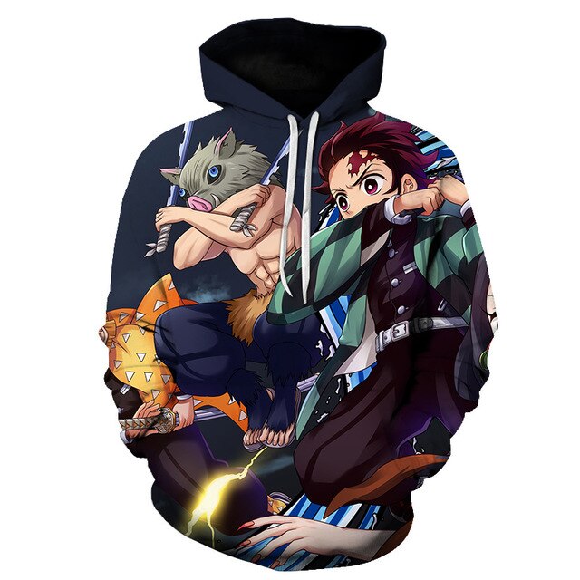 Men Women Anime Demon Slayer: Kimetsu no Yaiba Hoodie Cosplay Costume Sweatshirts Unisex Cartoon Pullover Autumn Casual Clothing | Vimost Shop.