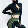 Ensemble Women Sportswear Fitness Zipper Jacket Sport Suit Seamless Workout Yoga Set | Vimost Shop.