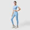 4Pcs Yoga Set Sports Wear For Women Gym Clothing Sports Suit Fitness Long Sleeve Crop Top High Waist Leggings Sports Suits