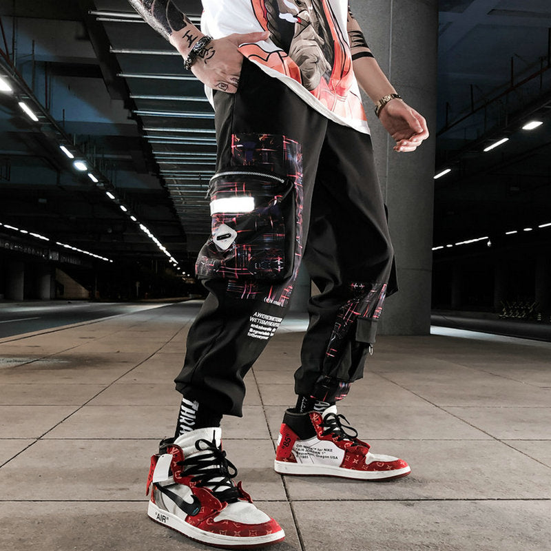 Streetwear Men Hip Hop Patchwork Sweatpants Joggers Trousers Casual Drawstring Sportwear Pants Male New Men Cargo Pants | Vimost Shop.