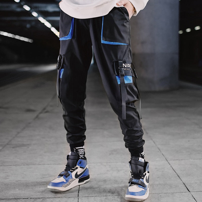 Streetwear Men Hip Hop Patchwork Sweatpants Joggers Trousers Casual Drawstring Sportwear Pants Male New Men Cargo Pants | Vimost Shop.