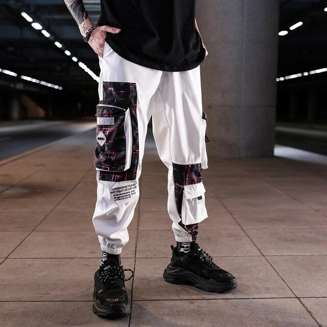 Streetwear Men Hip Hop Patchwork Sweatpants Joggers Trousers Casual Drawstring Sportwear Pants Male New Men Cargo Pants | Vimost Shop.