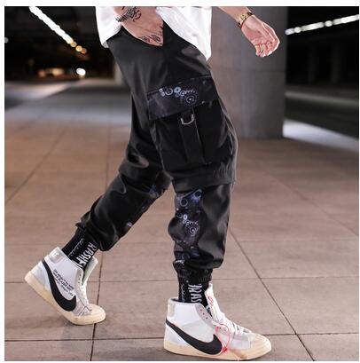 Streetwear Men Hip Hop Patchwork Sweatpants Joggers Trousers Casual Drawstring Sportwear Pants Male New Men Cargo Pants | Vimost Shop.