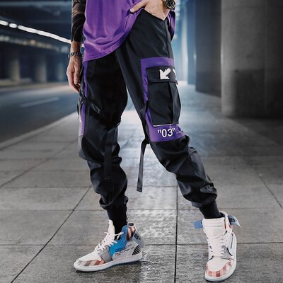 Streetwear Men Hip Hop Patchwork Sweatpants Joggers Trousers Casual Drawstring Sportwear Pants Male New Men Cargo Pants | Vimost Shop.