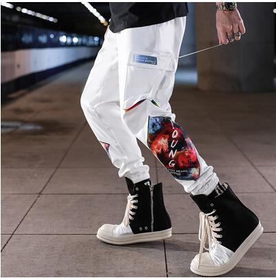 Streetwear Men Hip Hop Patchwork Sweatpants Joggers Trousers Casual Drawstring Sportwear Pants Male New Men Cargo Pants | Vimost Shop.