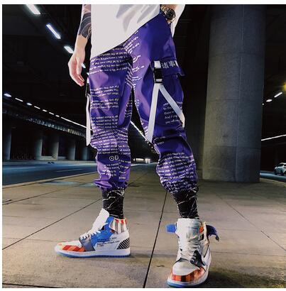 Streetwear Men Hip Hop Patchwork Sweatpants Joggers Trousers Casual Drawstring Sportwear Pants Male New Men Cargo Pants | Vimost Shop.