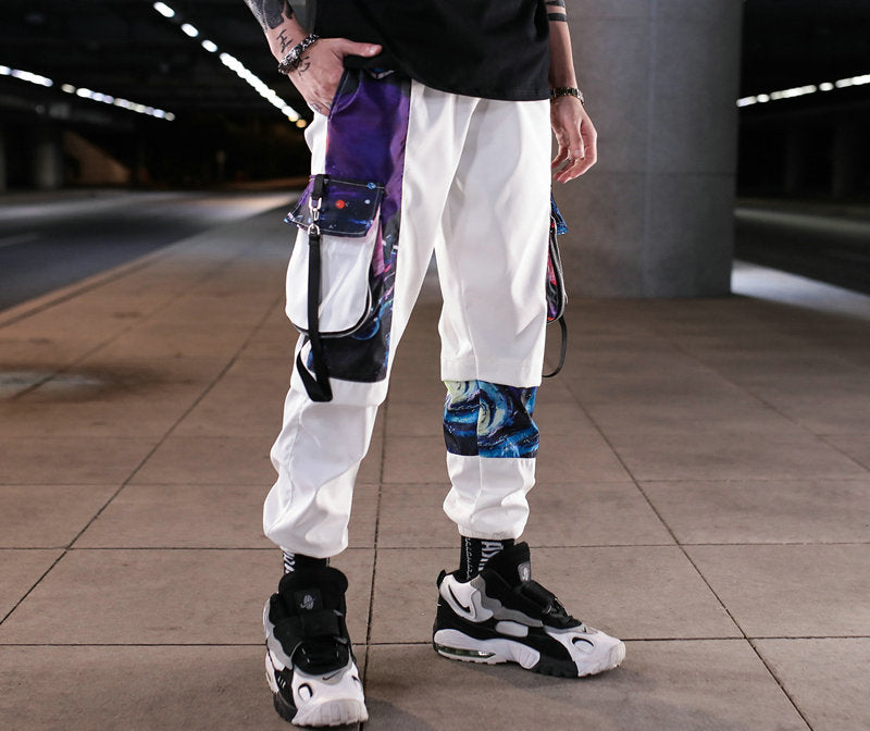 Streetwear Men Hip Hop Patchwork Sweatpants Joggers Trousers Casual Drawstring Sportwear Pants Male New Men Cargo Pants | Vimost Shop.