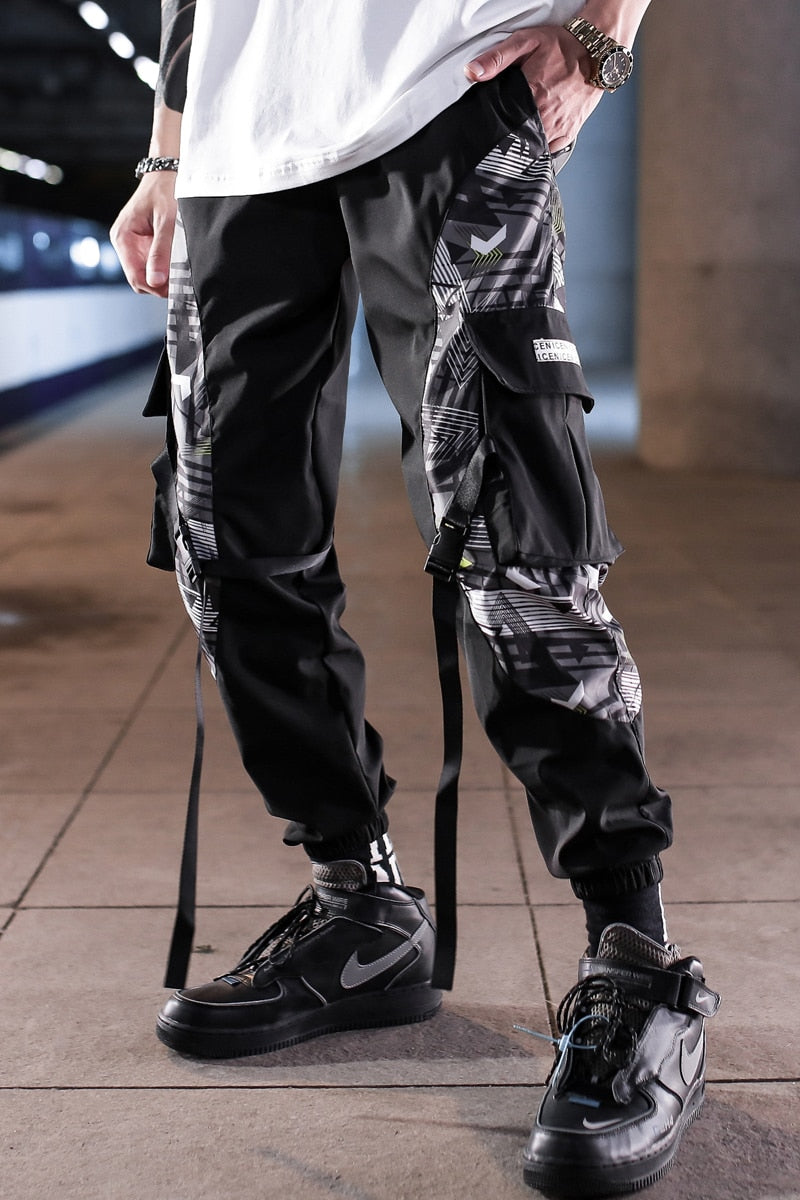 Streetwear Men Hip Hop Patchwork Sweatpants Joggers Trousers Casual Drawstring Sportwear Pants Male New Men Cargo Pants | Vimost Shop.
