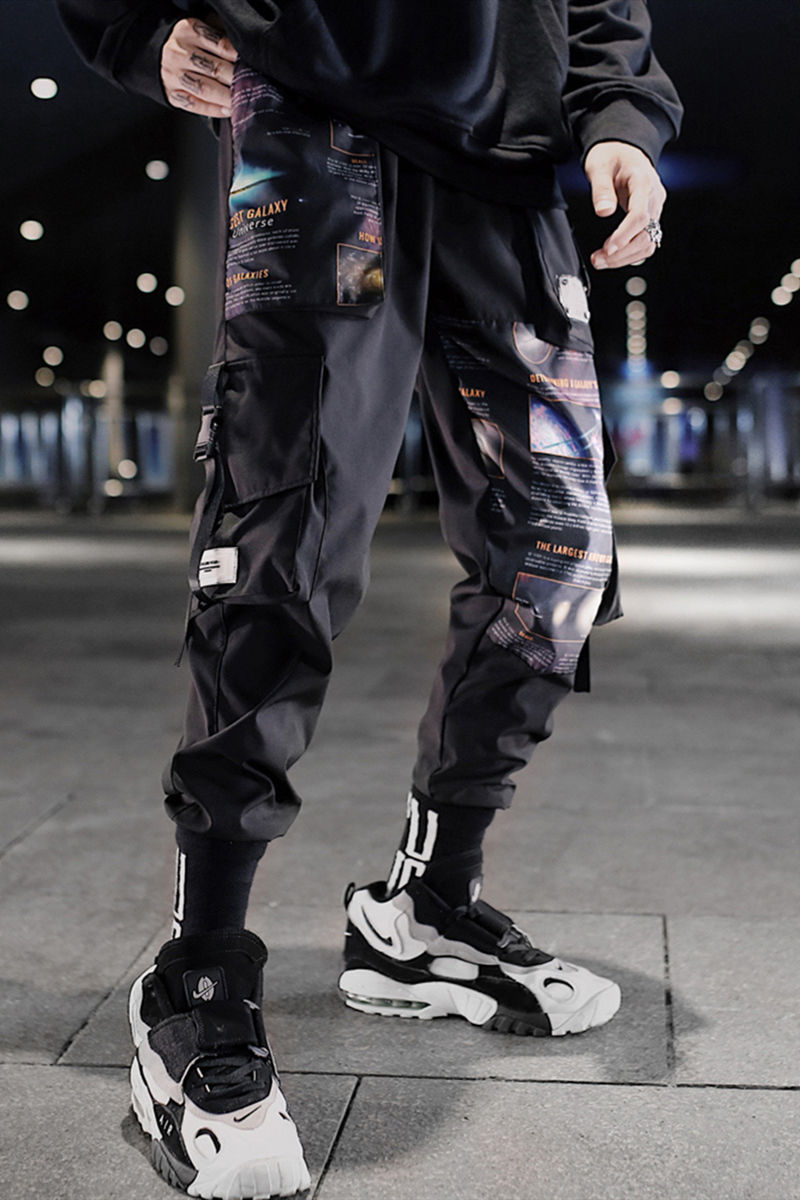 Streetwear Men Hip Hop Patchwork Sweatpants Joggers Trousers Casual Drawstring Sportwear Pants Male New Men Cargo Pants | Vimost Shop.
