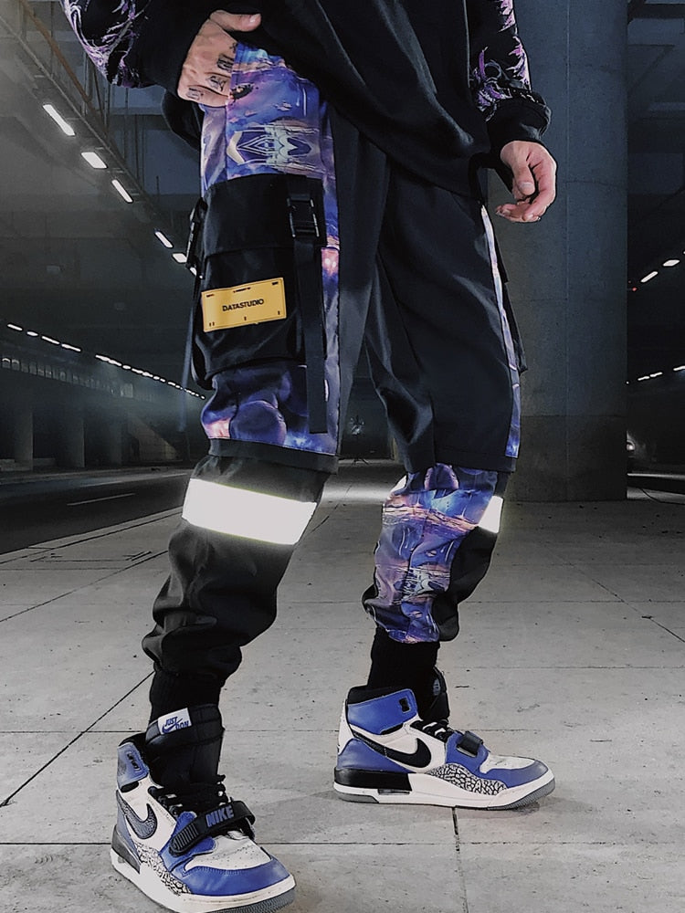 Streetwear Men Hip Hop Patchwork Sweatpants Joggers Trousers Casual Drawstring Sportwear Pants Male New Men Cargo Pants | Vimost Shop.
