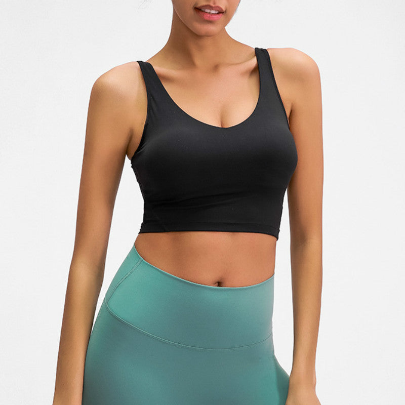 SHINBENE U-Back Butter Soft Workout Gym Yoga Bras Top Women Naked-feel Padded Athletic Running Fitness Sport Crop Tops Brassiere | Vimost Shop.