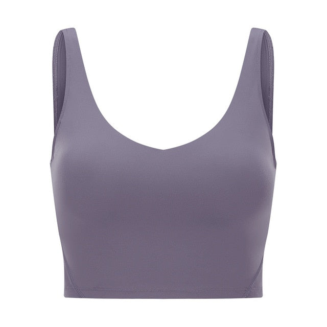 SHINBENE U-Back Butter Soft Workout Gym Yoga Bras Top Women Naked-feel Padded Athletic Running Fitness Sport Crop Tops Brassiere | Vimost Shop.