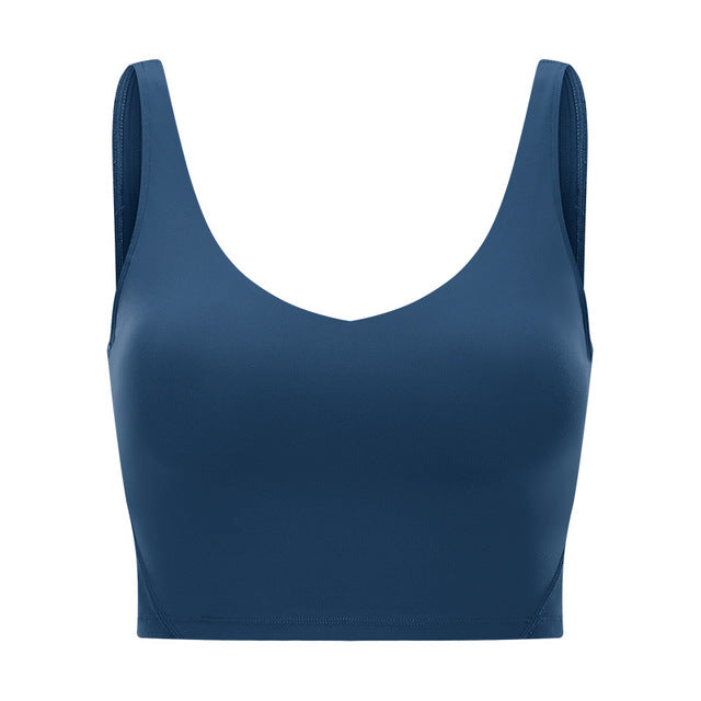 SHINBENE U-Back Butter Soft Workout Gym Yoga Bras Top Women Naked-feel Padded Athletic Running Fitness Sport Crop Tops Brassiere | Vimost Shop.