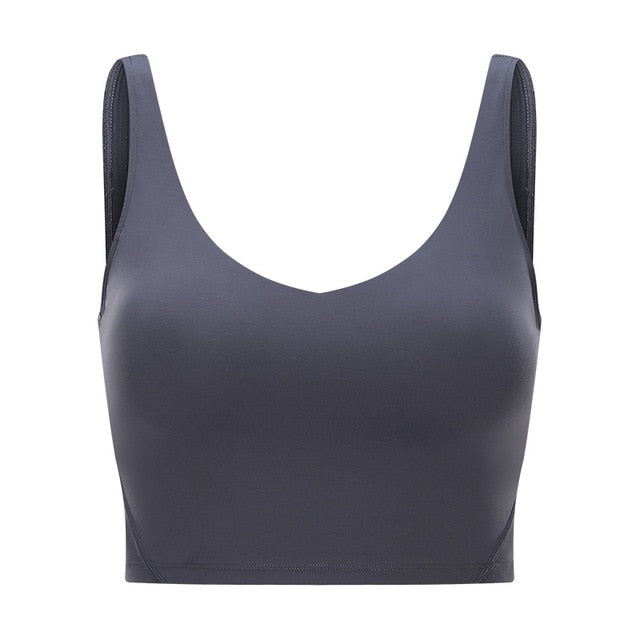 SHINBENE U-Back Butter Soft Workout Gym Yoga Bras Top Women Naked-feel Padded Athletic Running Fitness Sport Crop Tops Brassiere | Vimost Shop.