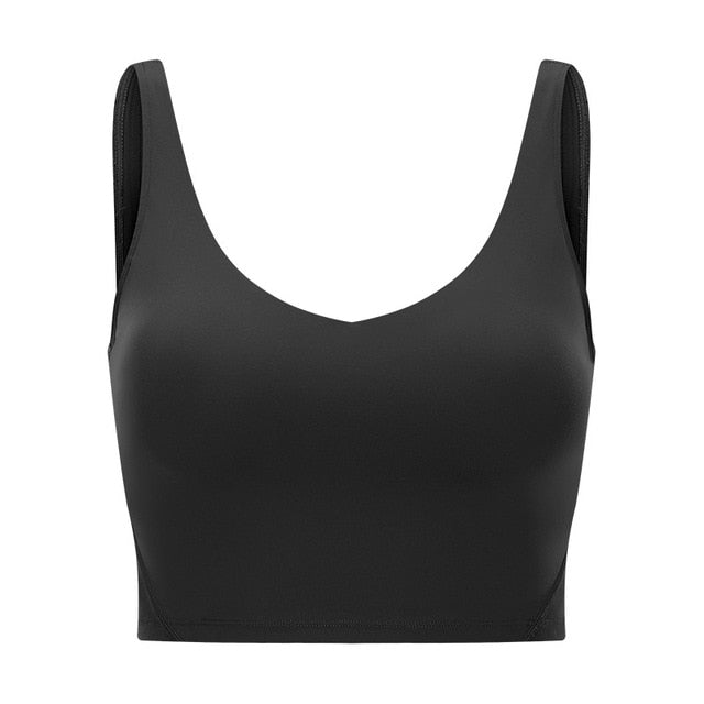 SHINBENE U-Back Butter Soft Workout Gym Yoga Bras Top Women Naked-feel Padded Athletic Running Fitness Sport Crop Tops Brassiere | Vimost Shop.