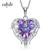 Top Quality 925 Sterling Silver Jewelry Fashion Women Four Colors Crystal Heart  Angel Wing Pendants Necklace Wholesale | Vimost Shop.