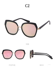 Square sunglasses women men brand designer vintage classics black ploygon eye wear female male driver shades | Vimost Shop.