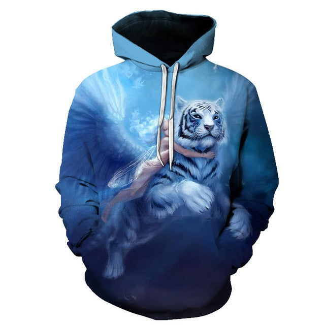 3D Print Flame Tiger Hoodie Men Sweatshirt Men Women Hoodies Plus Size Pullover Novelty 6XL Casual Animal Coats | Vimost Shop.