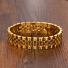 Luxury Gold Color Stainless Steel Bracelet 200mm Wristband Men Jewelry Bracelets Bangles Gift for Him | Vimost Shop.