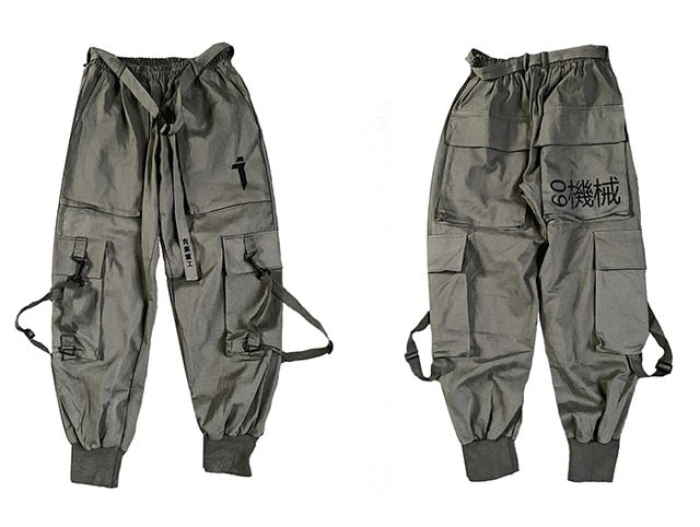 Techwear Cargo Pants Men Multi Pockets Hip Hop Casual Streetwear Trousers Joggers Elastic Waist Sweatpants | Vimost Shop.