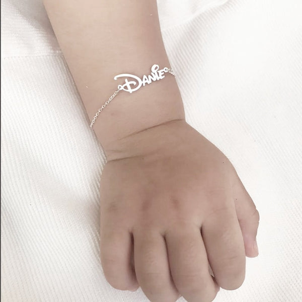 Baby Bracelet Stainless Steel Custom Name Bracelet Custom Jewelry  Nameplate Charm Bracelet For Child BFF | Vimost Shop.